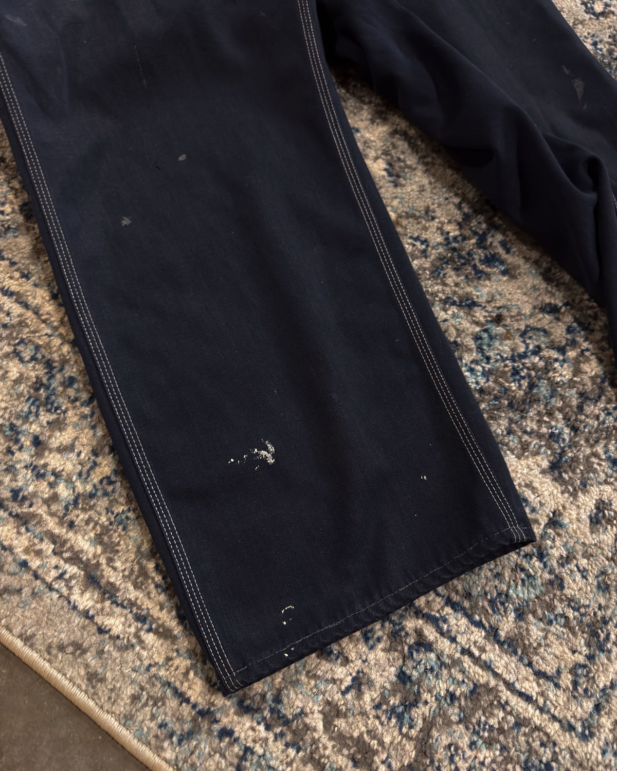 70s Sears Dark Wash Denim Workwear Overall Pants Size 39