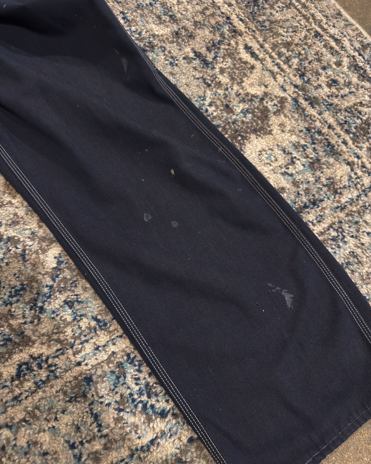 70s Sears Dark Wash Denim Workwear Overall Pants Size 39