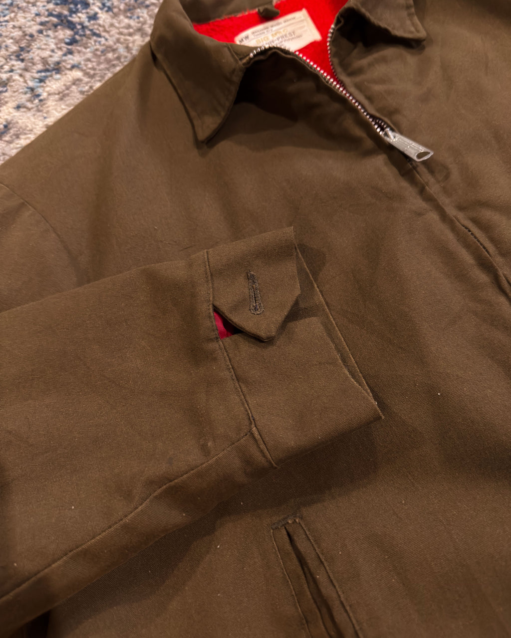 Vintage 70s Big Mac Penn-Prest Fleece Lined Brown Workwear Jacket Size Large