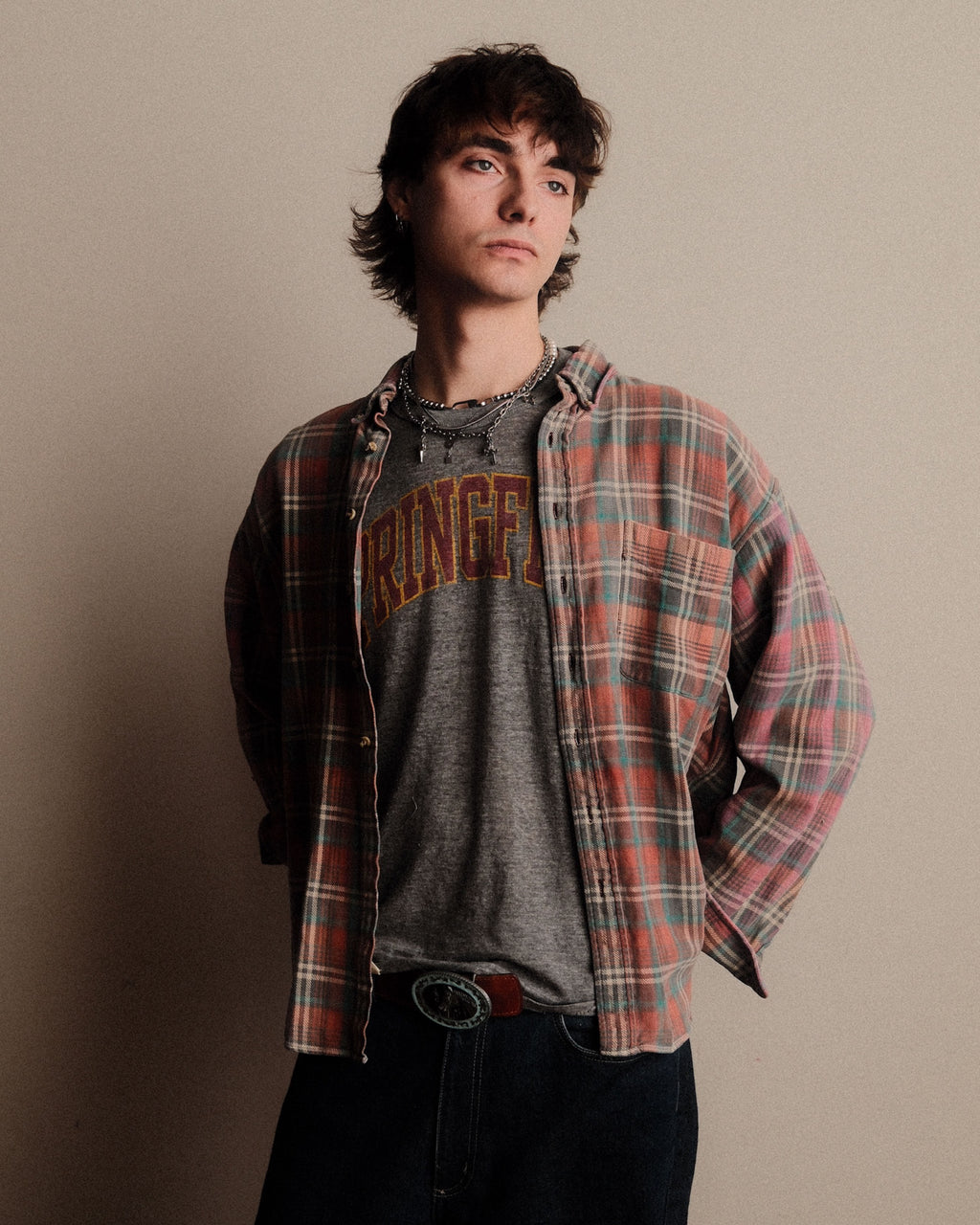 Vintage 90s Woolrich Plaid Double Pocket Long Sleeve Button Up Size XL