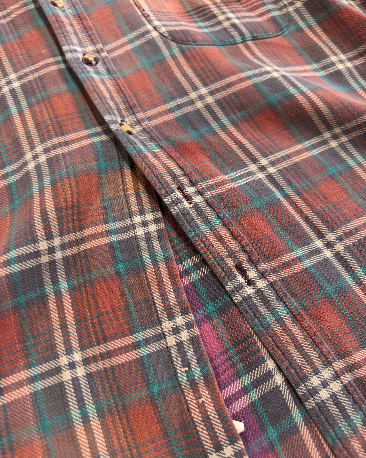Vintage 90s Woolrich Plaid Double Pocket Long Sleeve Button Up Size XL