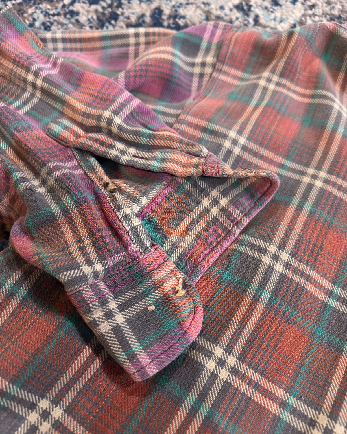 Vintage 90s Woolrich Plaid Double Pocket Long Sleeve Button Up Size XL