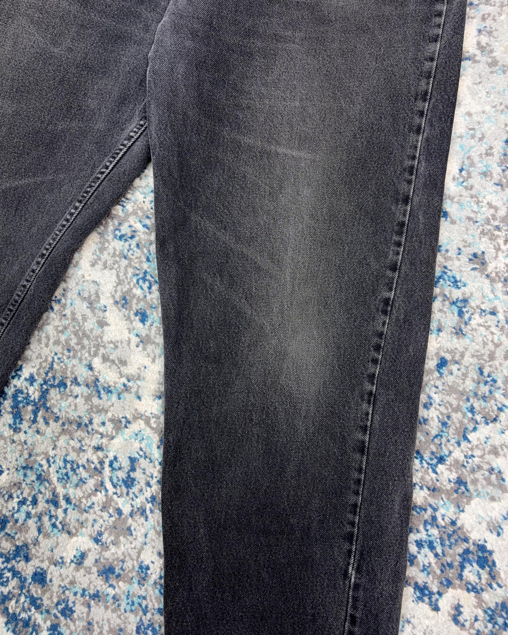 Vintage 90s Levis White Tab Relaxed Fit Straight Leg Black Denim Pants Size 40