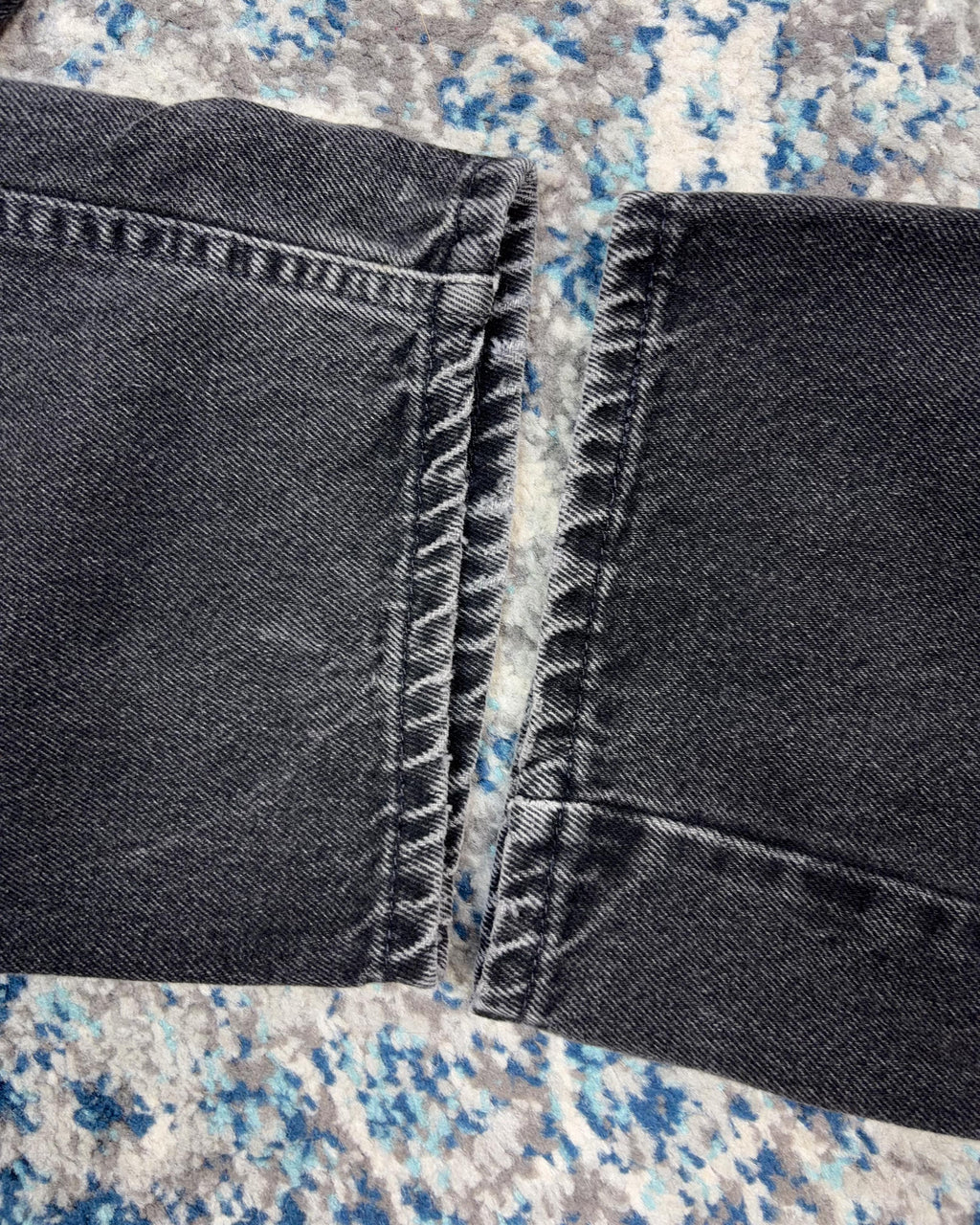 Vintage 90s Levis White Tab Relaxed Fit Straight Leg Black Denim Pants Size 40