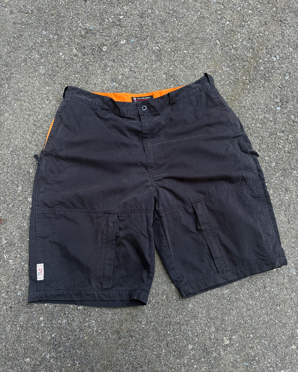 Vintage Polo Jeans Company Tactical Nylon Cargo Shorts Size 36