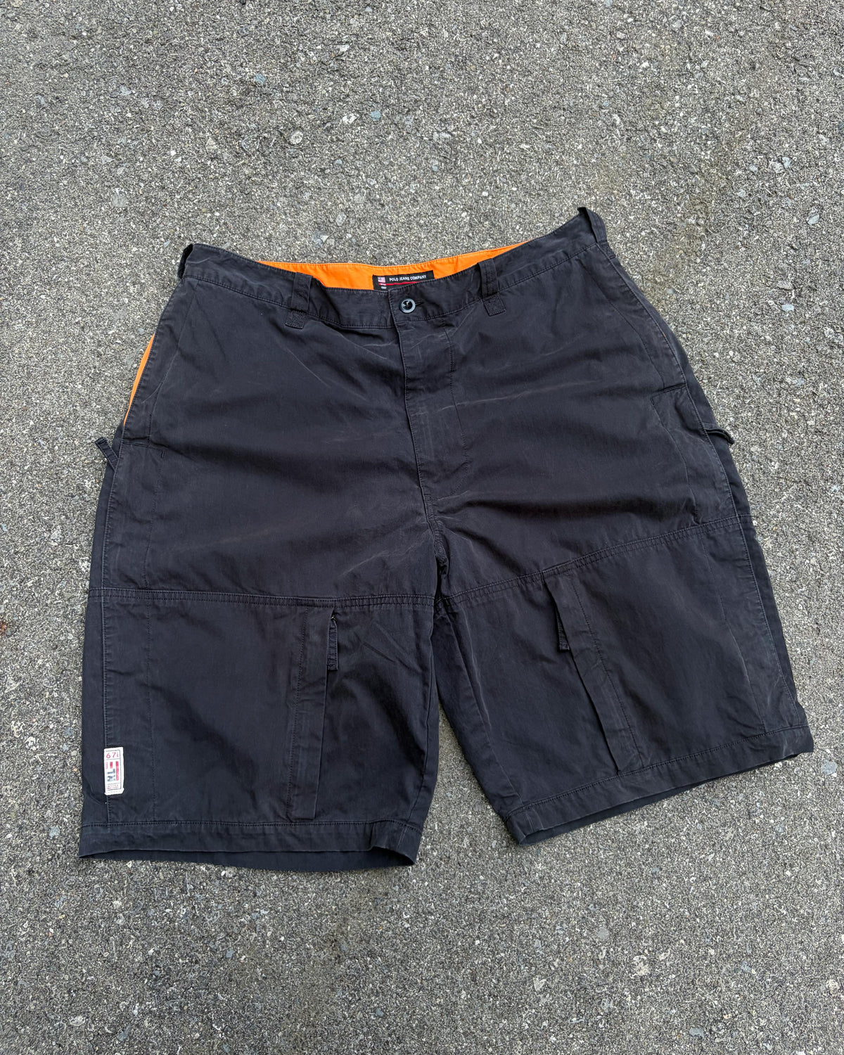 Vintage Polo Jeans Company Tactical Nylon Cargo Shorts Size 36