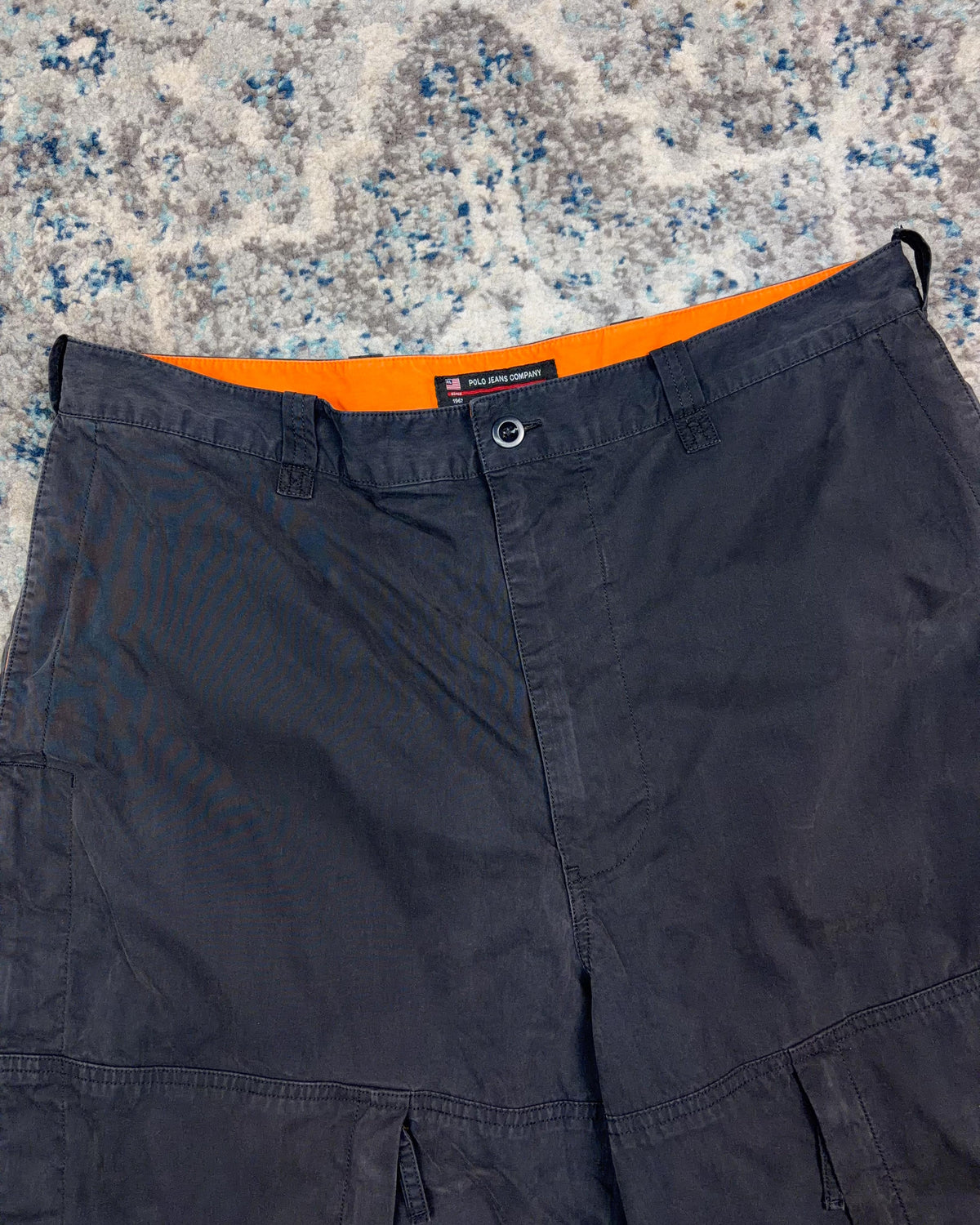 Vintage Polo Jeans Company Tactical Nylon Cargo Shorts Size 36