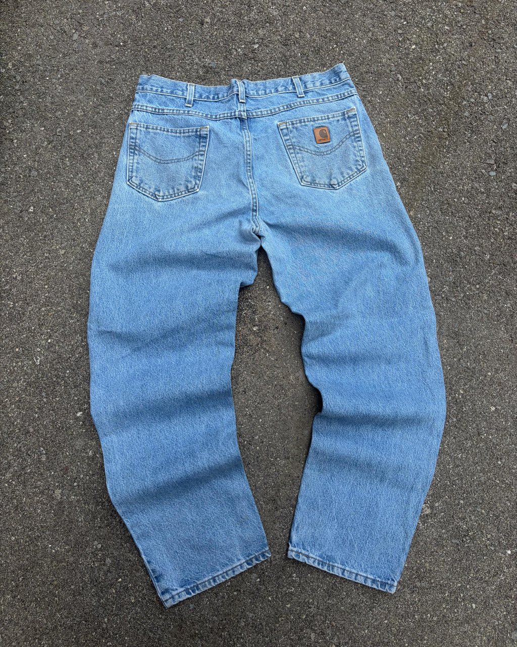 Vintage Carhartt Relaxed Fit Medium Wash Denim Pants Size 35