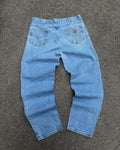 Vintage Carhartt Relaxed Fit Medium Wash Denim Pants Size 35
