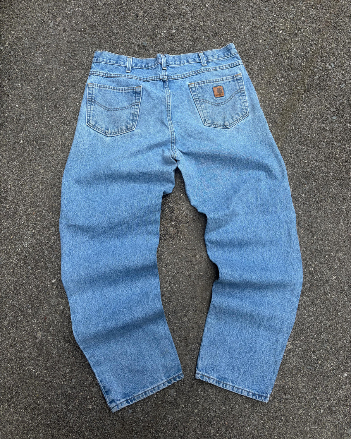Vintage Carhartt Relaxed Fit Medium Wash Denim Pants Size 35
