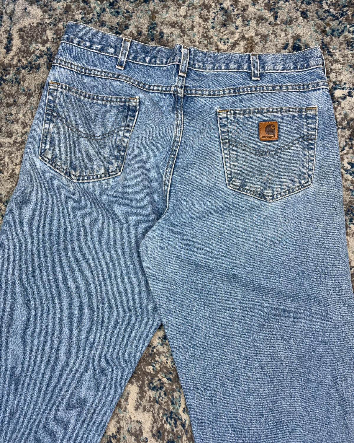 Vintage Carhartt Relaxed Fit Medium Wash Denim Pants Size 35