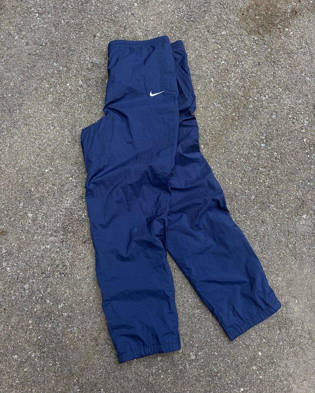 Vintage Nike Embroidered Mini Swoosh Nylon Windbreaker Pants Size YOUTH L