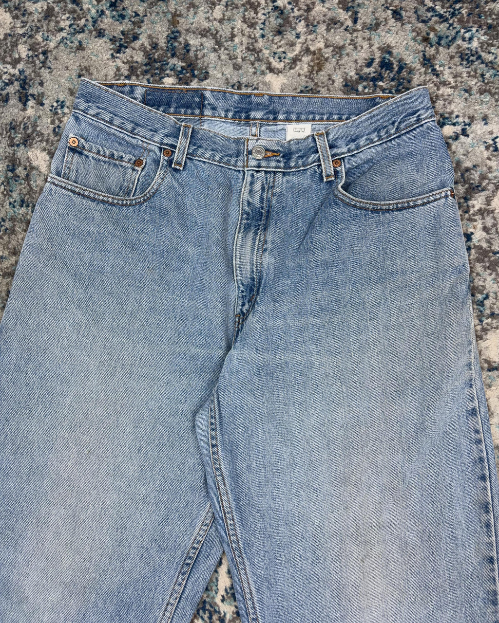 Vintage 90s Levis 560 Red Tab Relaxed Fit Tapered Light Wash Denim Pants Size 32