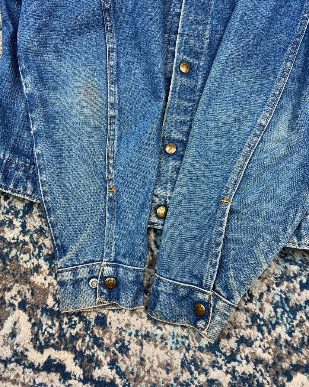 Vintage 80s/90s Key Imperial Medium Wash Denim Trucker Jacket Size YOUTH XL