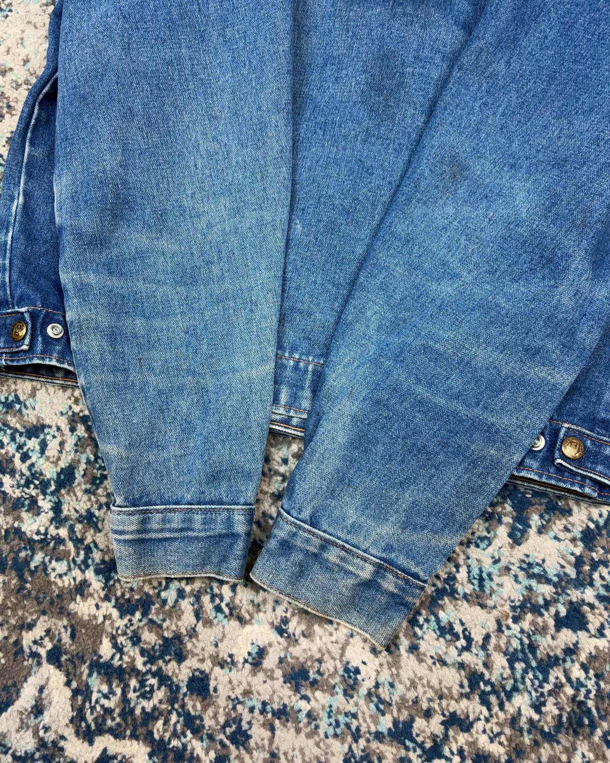 Vintage 80s/90s Key Imperial Medium Wash Denim Trucker Jacket Size YOUTH XL
