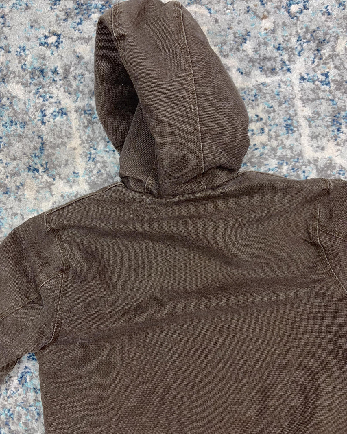 Vintage Carhartt Insulated Canvas Workwear Hooded Bomber Jacket Size YOUTH M 10-12
