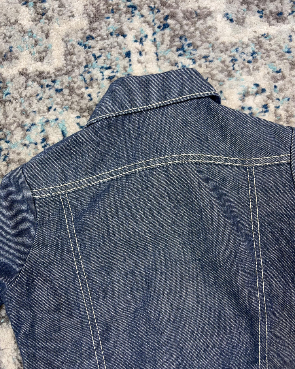 Vintage 90s Montgomery Ward Contrast Stitch Trucker Denim Jacket Size 2T