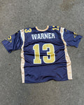 Vintage Kurt Warner #13 St. Louis Rams NFL Nike Football Jersey Size XL
