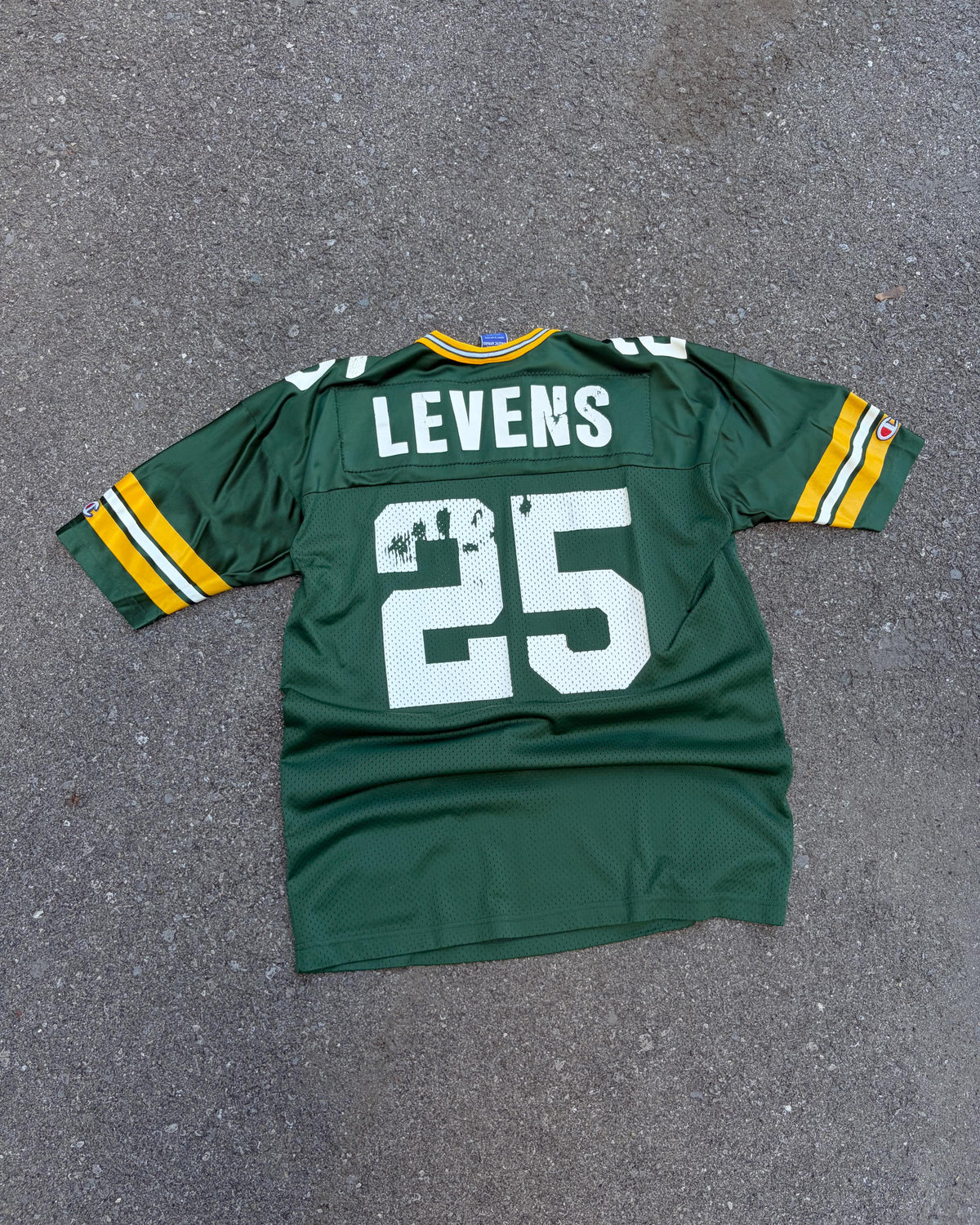 Vintage 90s Dorsey Levens #25 Green Bay Packers NFL Champion Jersey Size Large