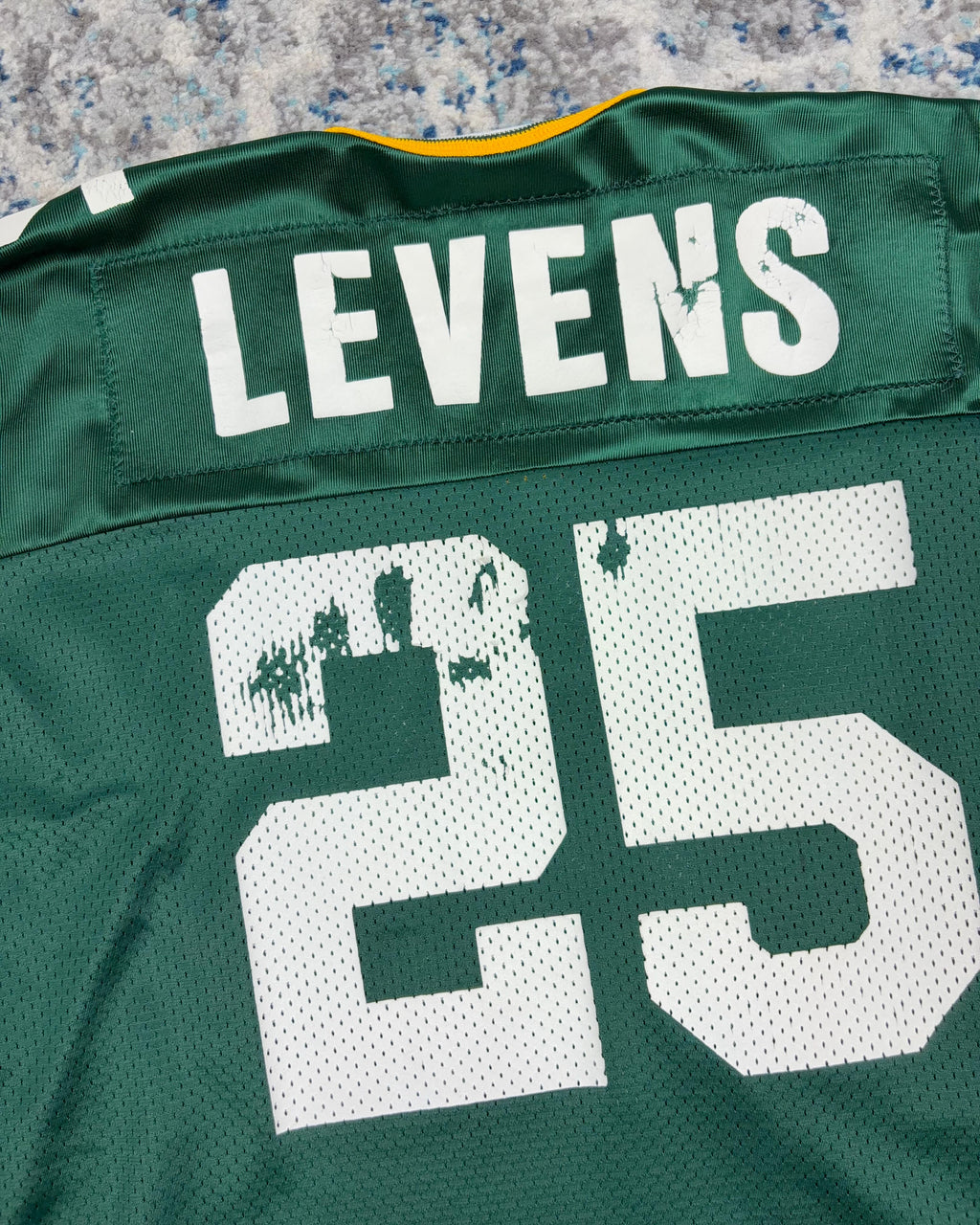 Vintage 90s Dorsey Levens #25 Green Bay Packers NFL Champion Jersey Size Large