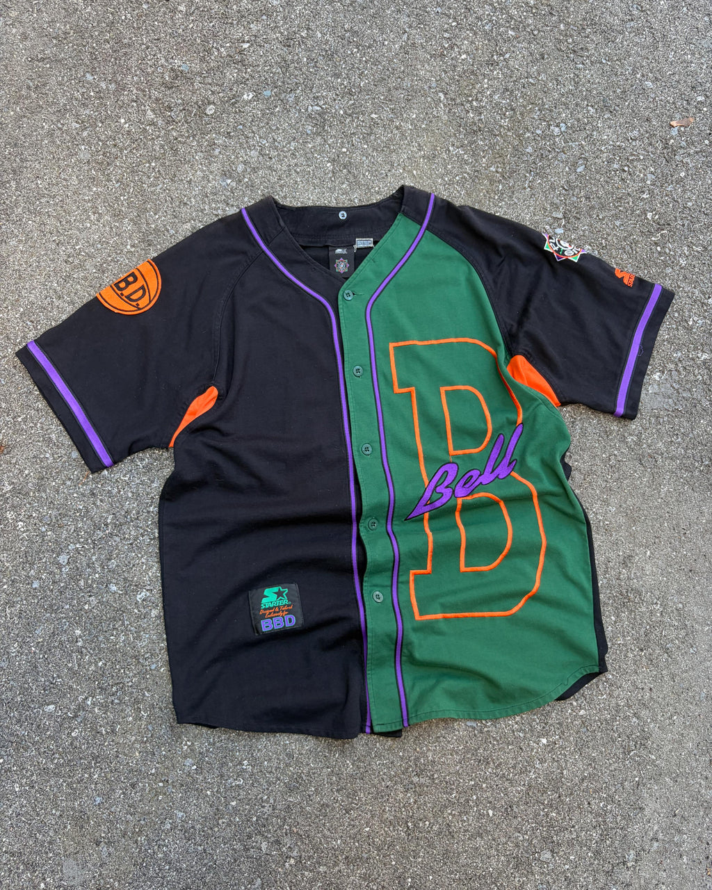 Vintage 90s Bell Biv DeVoe R&B Music Starter Flip Side Baseball Jersey Size XL