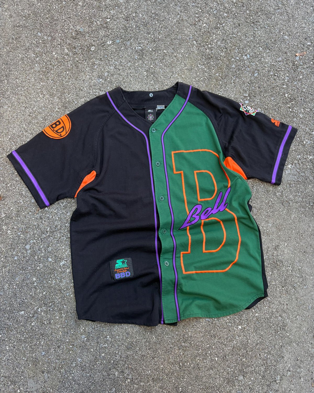 Vintage 90s Bell Biv DeVoe R&B Music Starter Flip Side Baseball Jersey Size XL