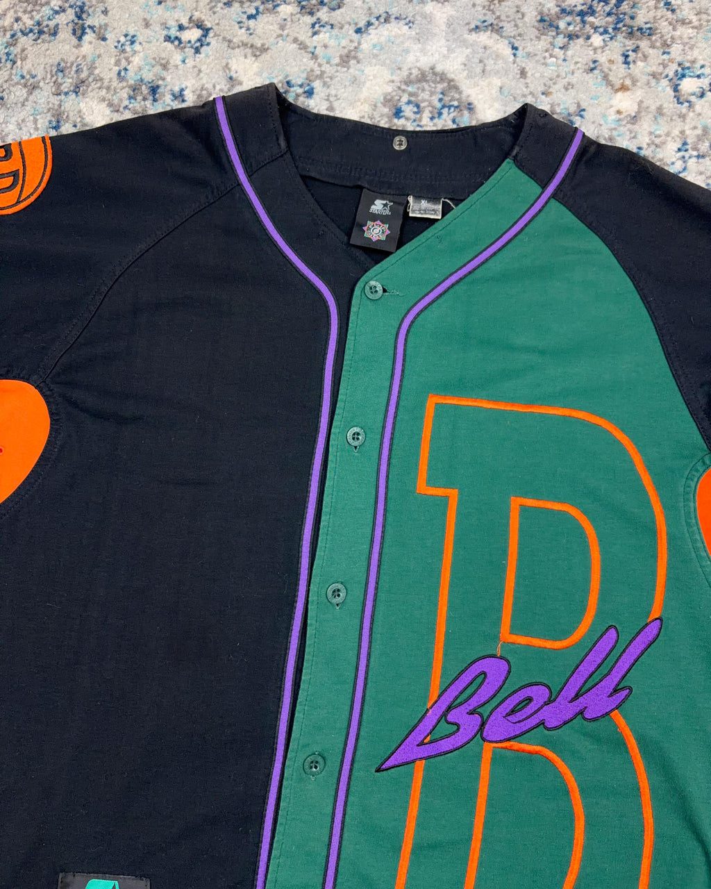 Vintage 90s Bell Biv DeVoe R&B Music Starter Flip Side Baseball Jersey Size XL