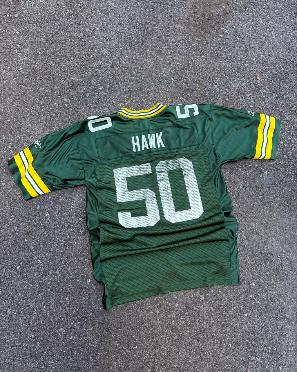 A.J. Hawk #50 Green Bay Packers NFL Reebok Football Jersey Size Medium