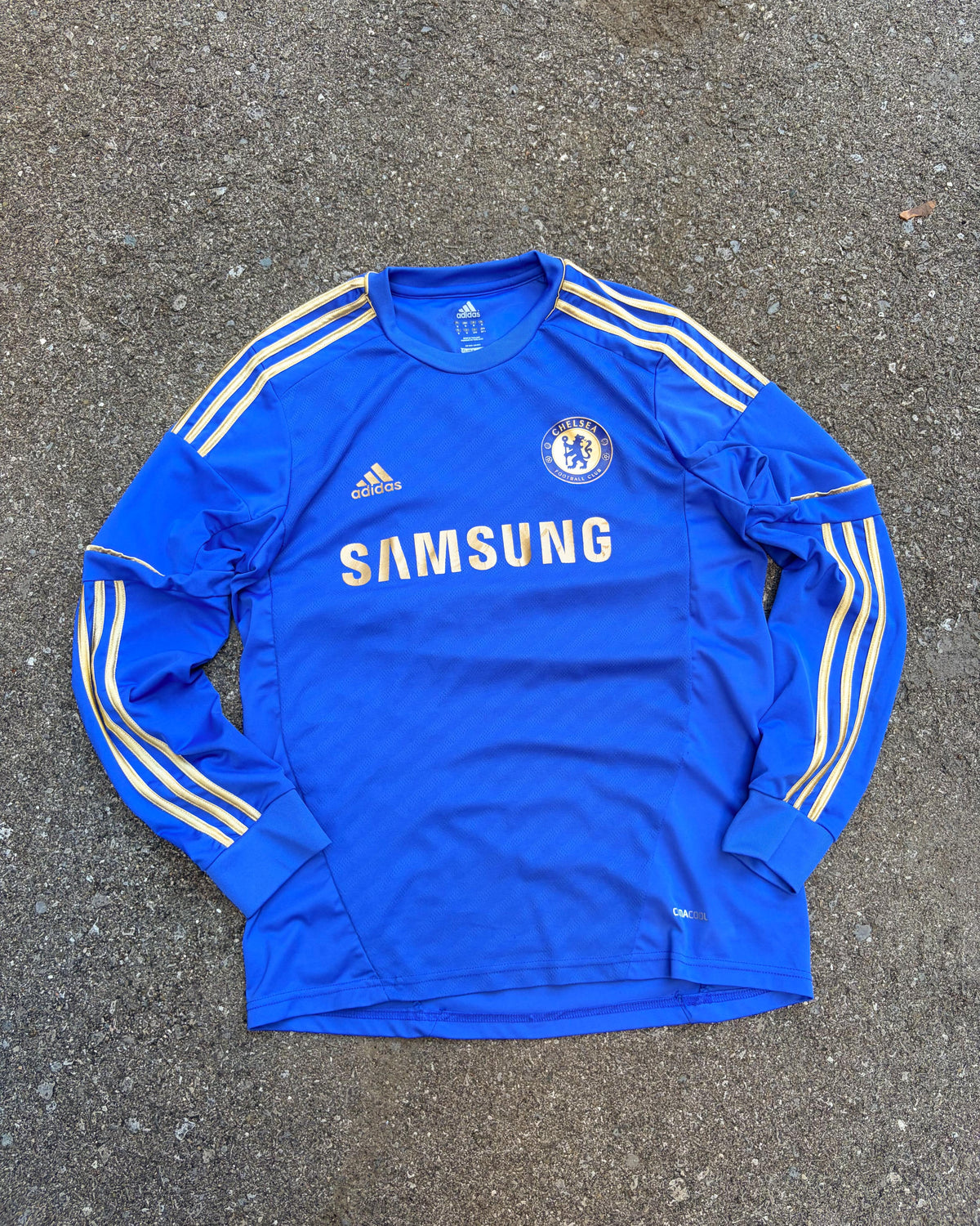 2012-13 Chelsea F.C. Adidas Long Sleeve Home Soccer Jersey Size Medium