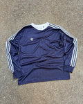 Vintage 90s Adidas Trefoil Logo Striped Long Sleeve Soccer Jersey Size Large