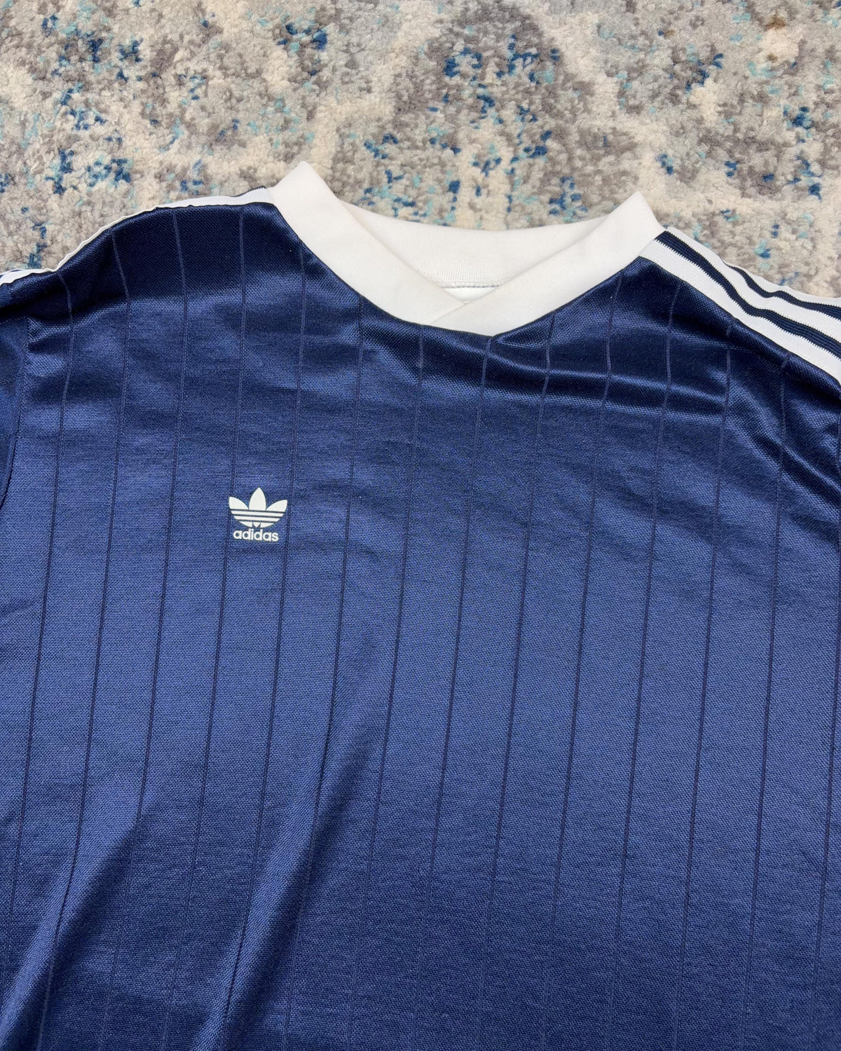 Vintage 90s Adidas Trefoil Logo Striped Long Sleeve Soccer Jersey Size Large