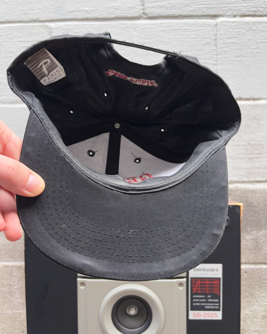 Casquette snapback vintage authentique Fisherman avec broderie « Bass » et inscription, taille unique