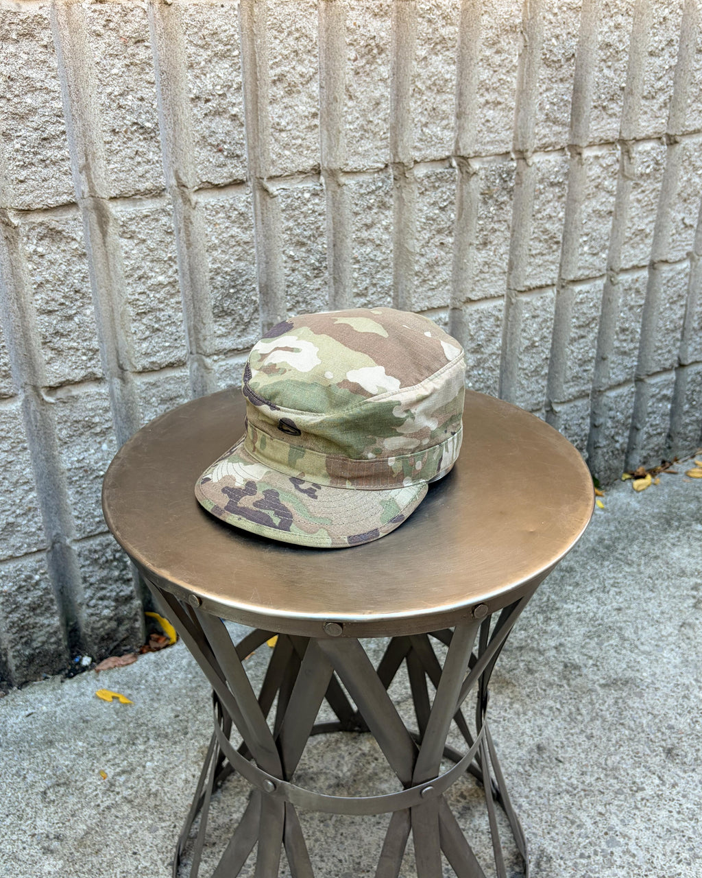 Casquette militaire U.S. Army en camouflage opérationnel, grade soldat de 1re classe, taille unique