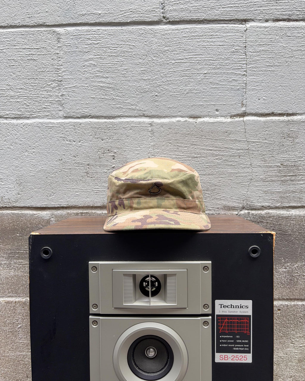 Casquette militaire U.S. Army en camouflage opérationnel, grade soldat de 1re classe, taille unique