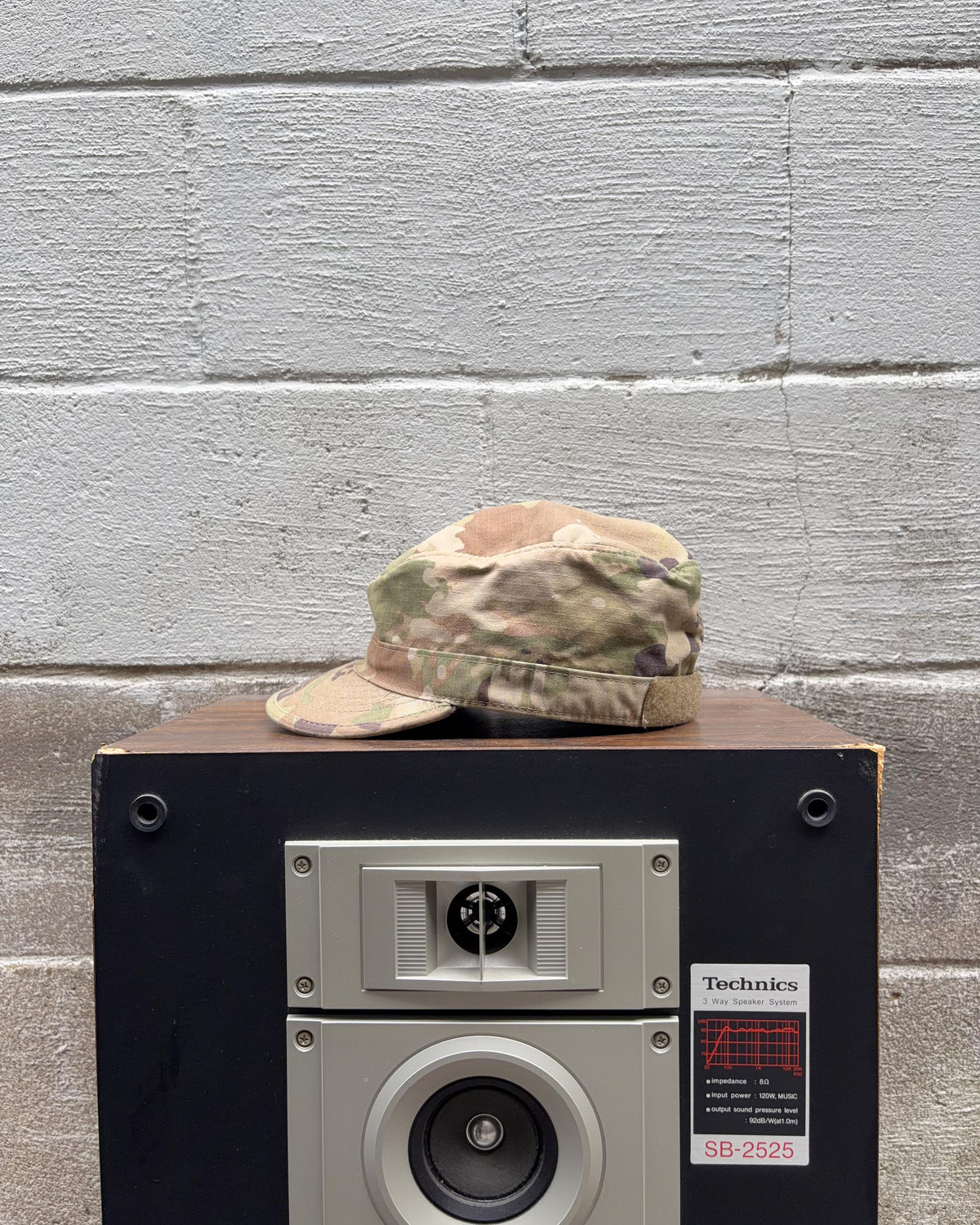 Casquette militaire U.S. Army en camouflage opérationnel, grade soldat de 1re classe, taille unique