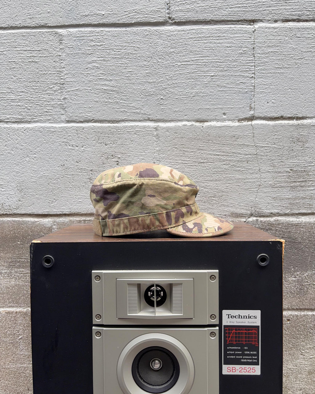 Casquette militaire U.S. Army en camouflage opérationnel, grade soldat de 1re classe, taille unique
