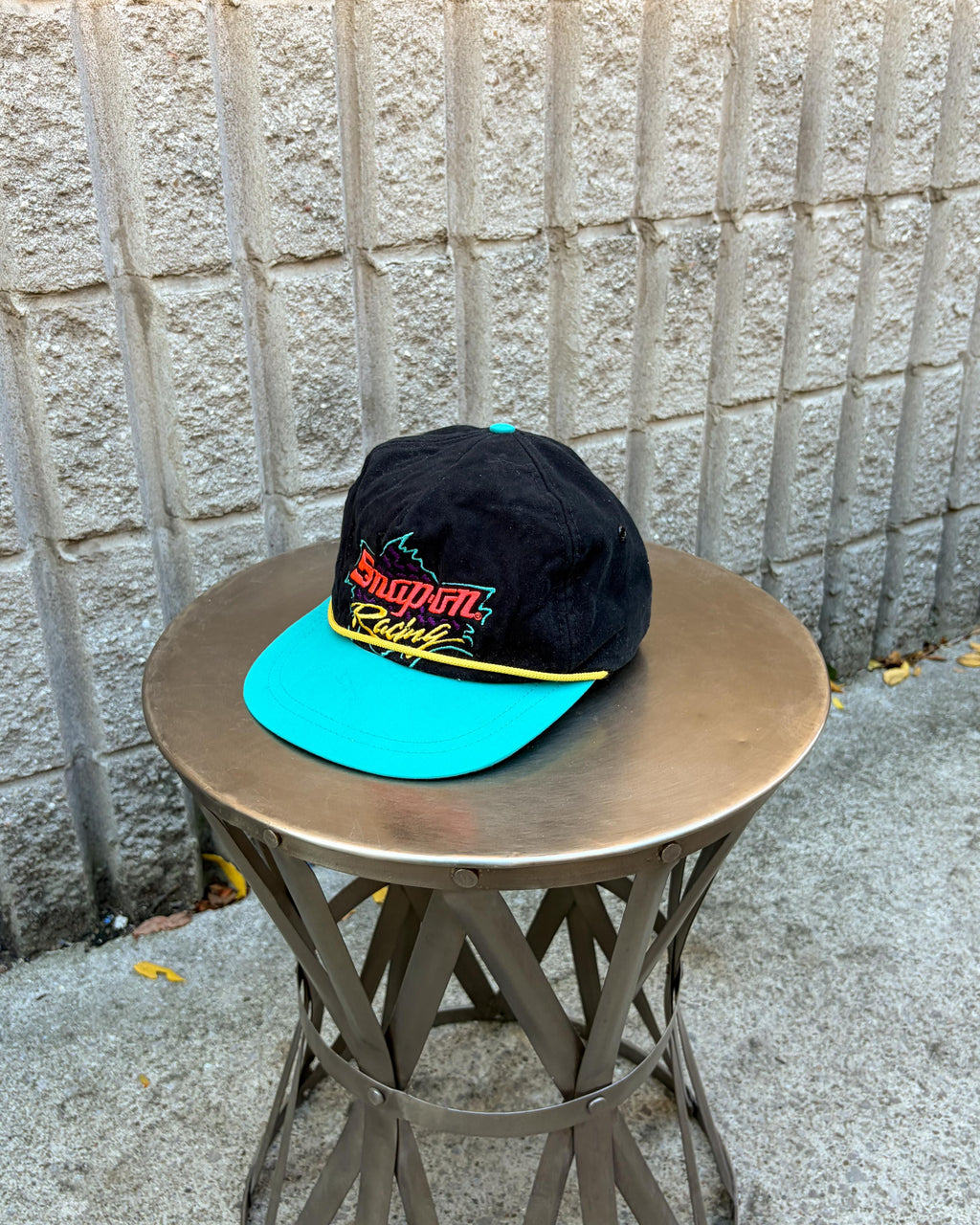Casquette snapback vintage années 80/90 Snap-on Racing avec logo brodé, taille unique (OSFA)
