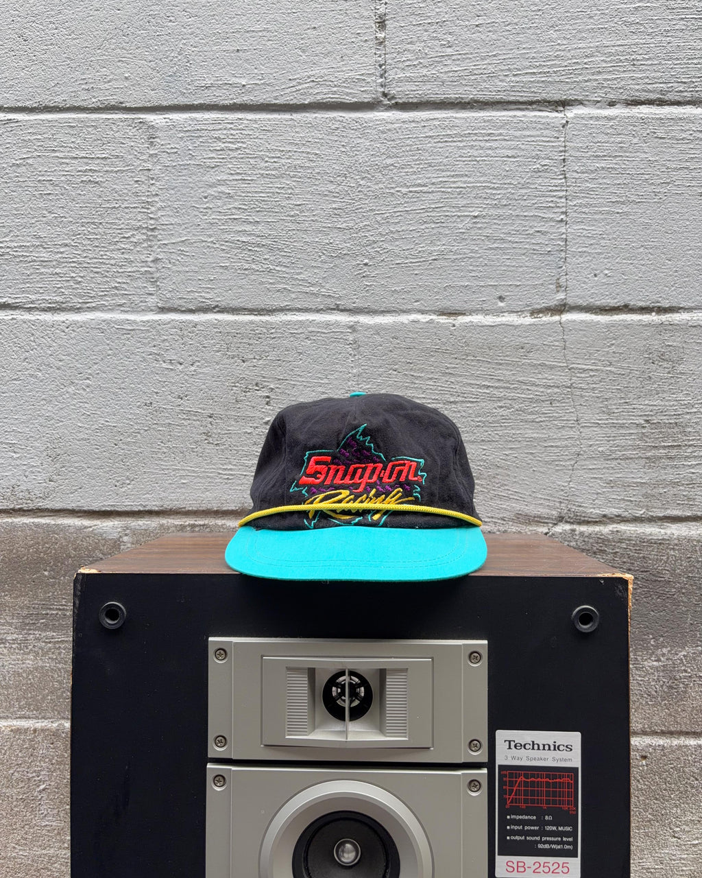 Casquette snapback vintage années 80/90 Snap-on Racing avec logo brodé, taille unique (OSFA)