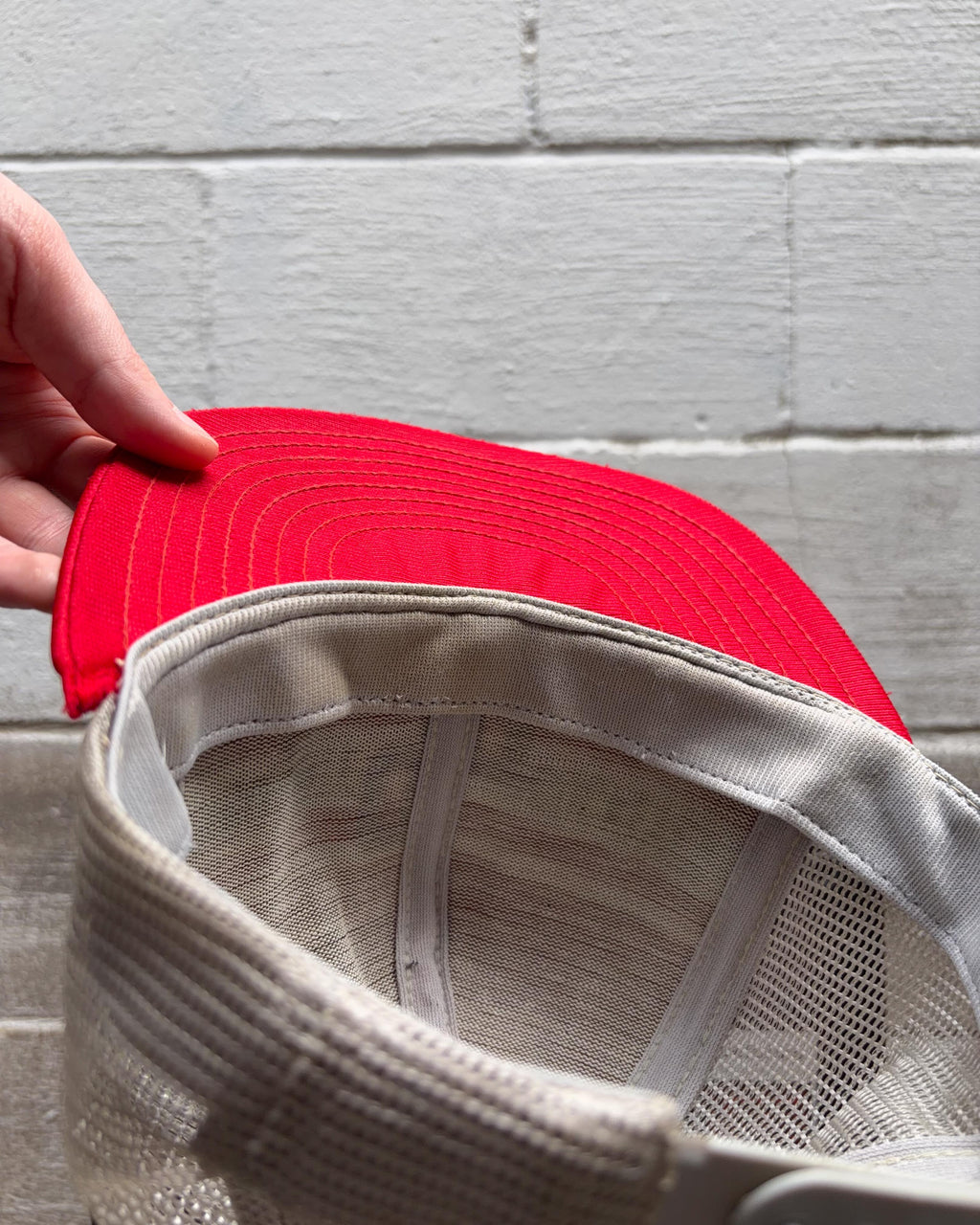 Casquette vintage années 80/90 Ohio State Buckeyes NCAA style trucker à pression, taille unique