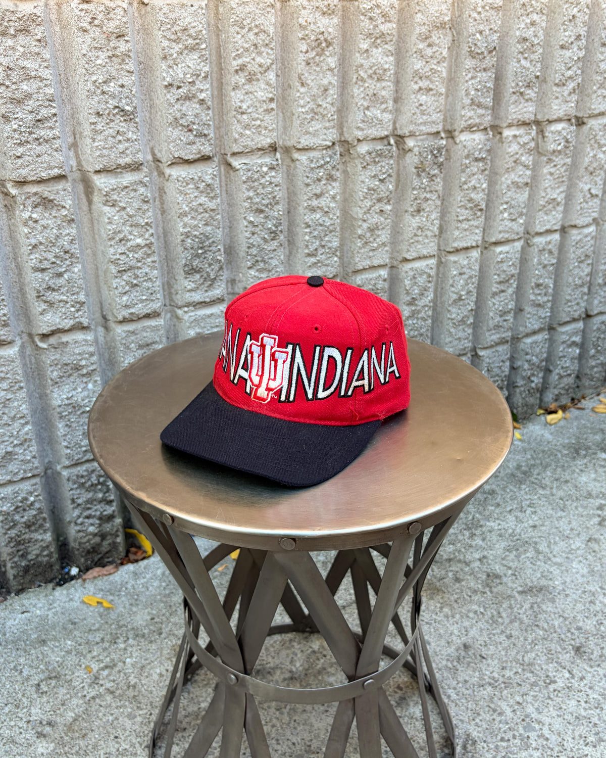 Casquette Snapback vintage années 90 Indiana Hoosiers NCAA, lettrage brodé, taille unique (OSFA)
