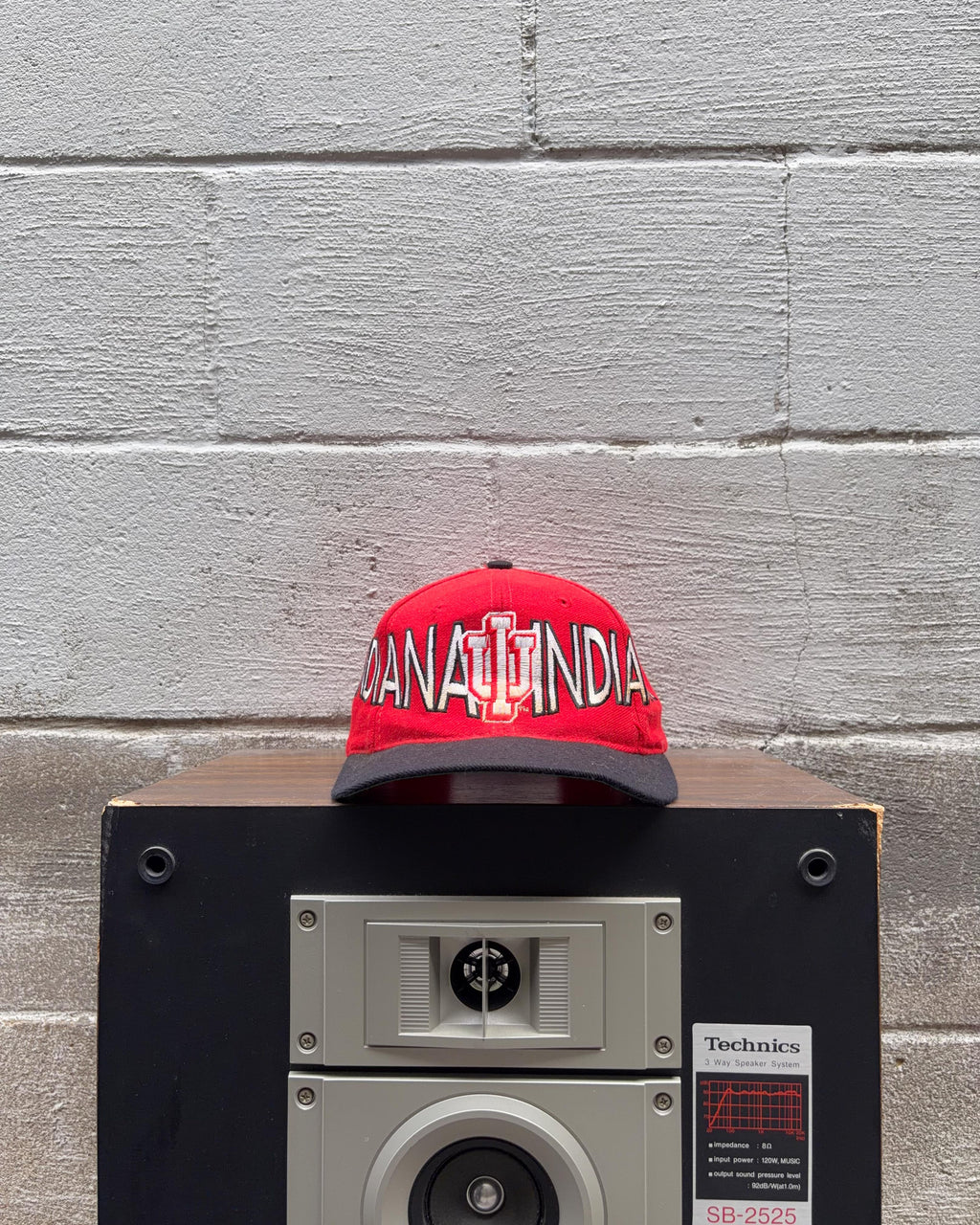 Casquette Snapback vintage années 90 Indiana Hoosiers NCAA, lettrage brodé, taille unique (OSFA)