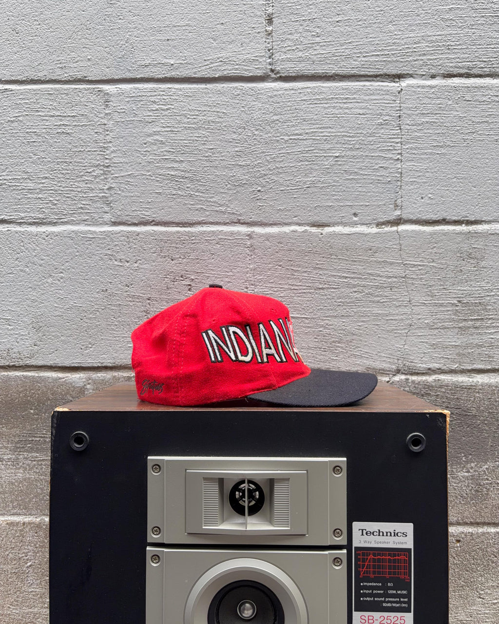 Casquette Snapback vintage années 90 Indiana Hoosiers NCAA, lettrage brodé, taille unique (OSFA)