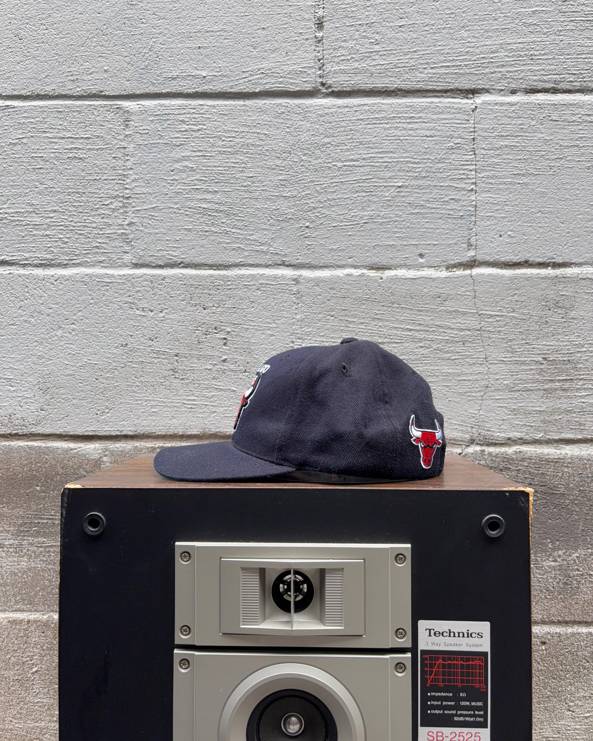 Casquette vintage années 90 Chicago Bulls NBA avec logo brodé, sangle réglable, taille unique (OSFA)