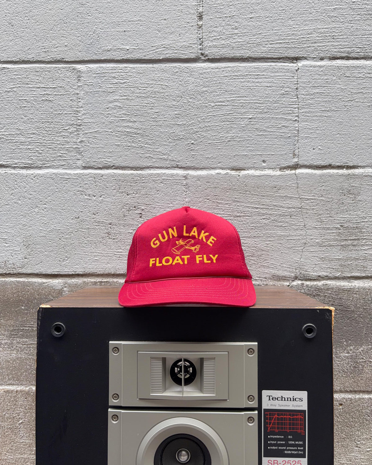 Casquette trucker vintage années 80/90 Gun Lake Float Fly à visière, taille unique, réglable