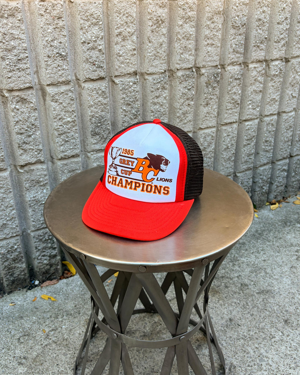 Casquette trucker vintage 1985 des Lions de la C.-B., champions de la Coupe Grey de la LCF, taille unique