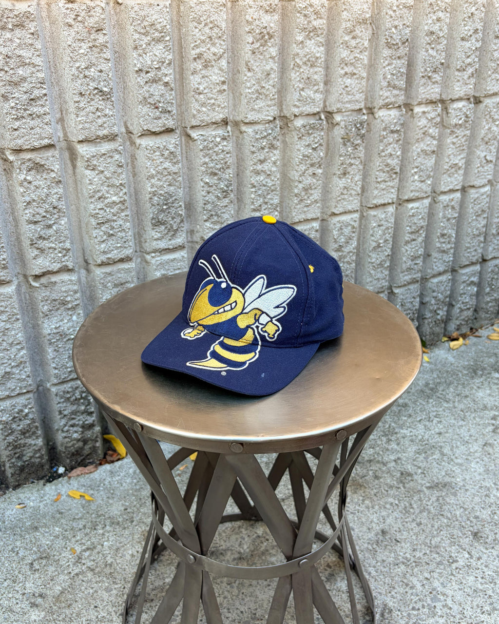 Casquette snapback vintage Georgia Tech Yellowjackets NCAA des années 90, grand logo, taille unique
