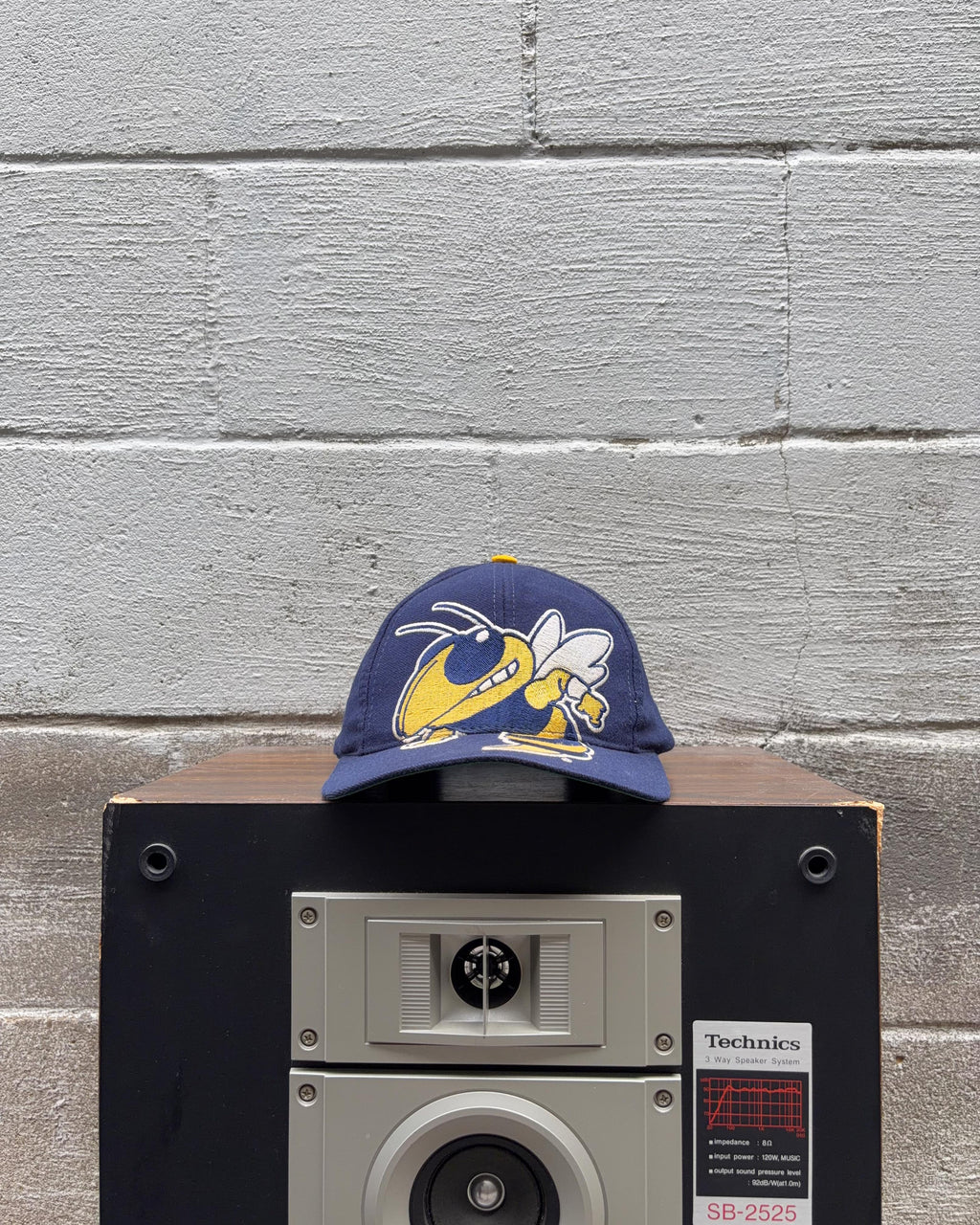 Casquette snapback vintage Georgia Tech Yellowjackets NCAA des années 90, grand logo, taille unique