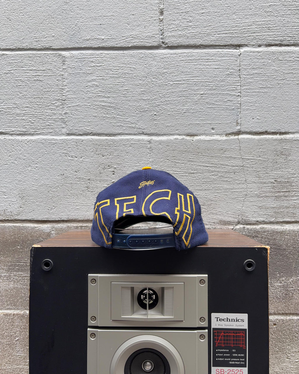 Casquette snapback vintage Georgia Tech Yellowjackets NCAA des années 90, grand logo, taille unique