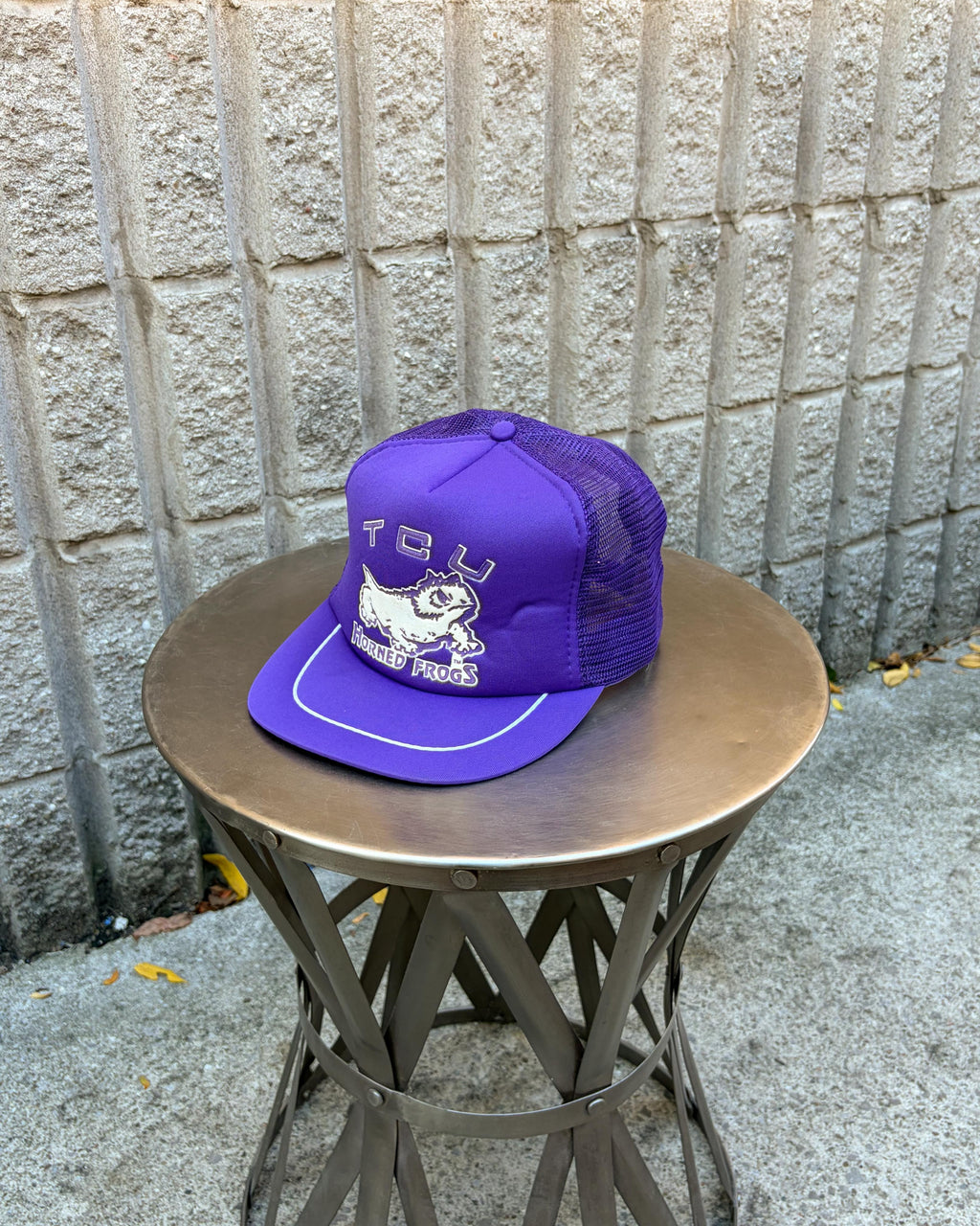Casquette vintage style trucker TCU Horned Frogs NCAA années 80/90, taille unique (snapback)