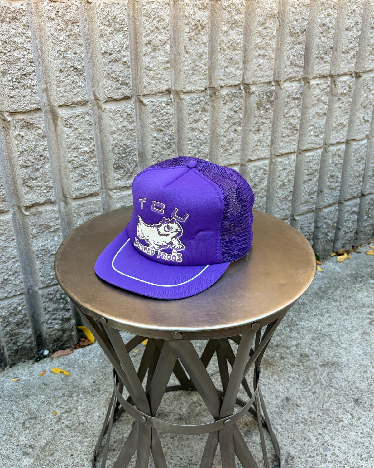 Casquette vintage style trucker TCU Horned Frogs NCAA années 80/90, taille unique (snapback)